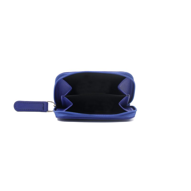 vue interieur porte monnaie cuir bleu royal jules & jenn
