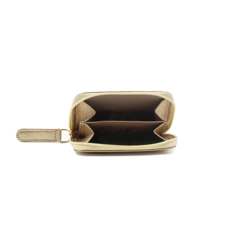 vue interieur porte monnaie cuir metallise dore jules & jenn