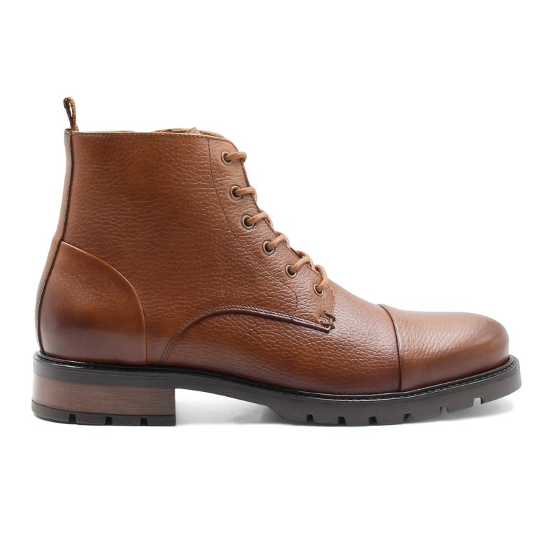 vue profil ranger boots cuir graine camel jules & jenn