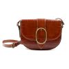 sac boucle cuir imprime crocodile cognac jules & jenn