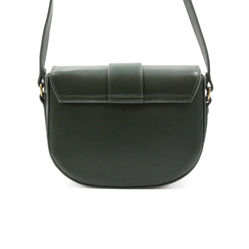 vue arriere sac boucle cuir kaki jules & jenn