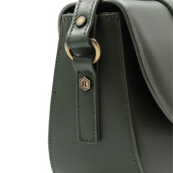 vue detail sac boucle cuir kaki jules & jenn