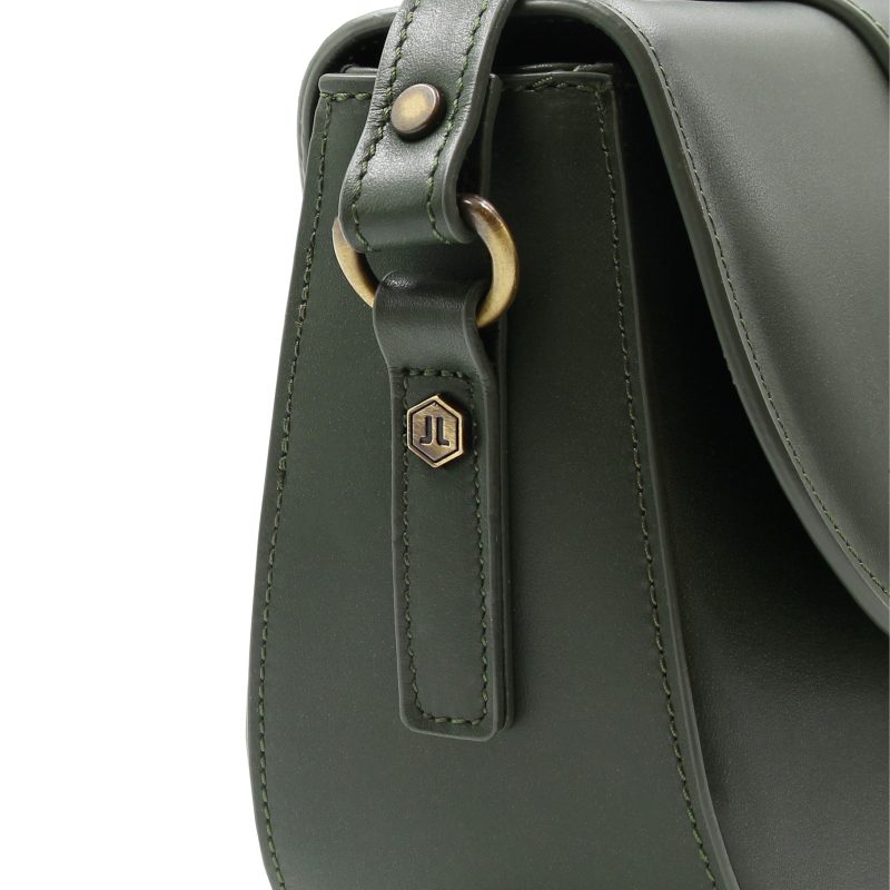 vue detail sac boucle cuir kaki jules & jenn