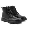boots lacet crantees cuir noir jules & jenn