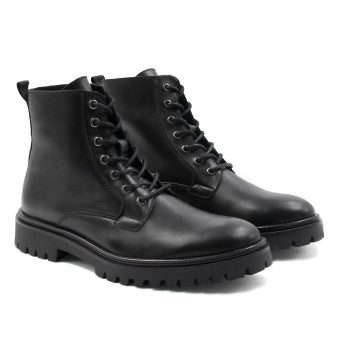boots lacet crantees cuir noir jules & jenn