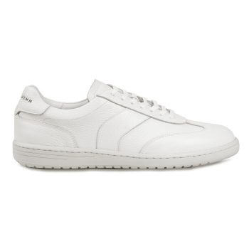 vue profil tennis lacet cuir graine blanc jules & jenn