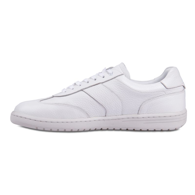 vue interieure tennis lacet cuir graine blanc jules & jenn